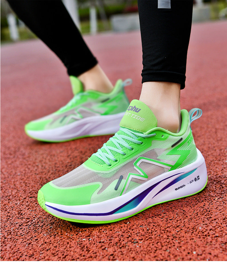 Summer Professional Marathon Soft Sole Mesh Breathable Sports Shoes Thin Running Shoes Men's Racing Long Distance Sports Shoes