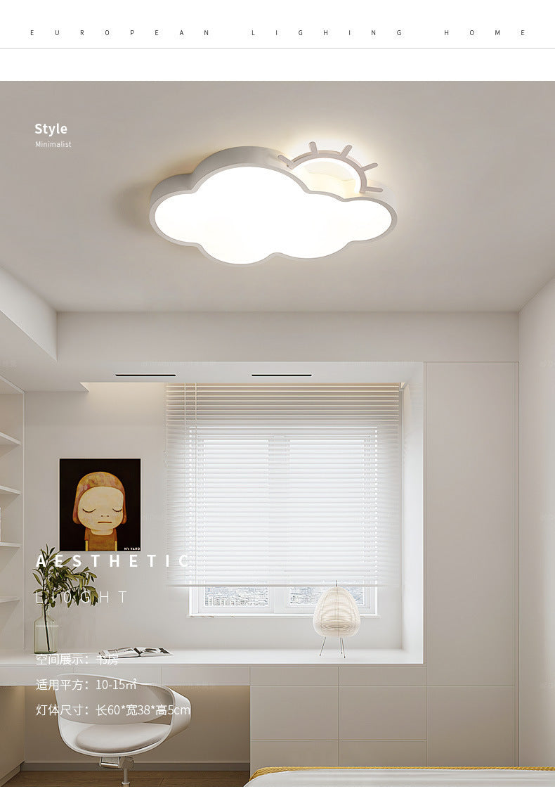 Cloud Lamp Full Spectrum Eye Protection Princess Room Children's Room Bedroom Lighting Personality Ceiling Lamp Modern Simple Cartoon