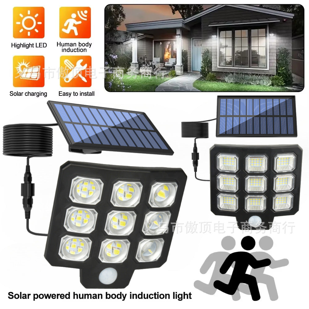 New Solar Wall Light Split Remote Control Garden Light Waterproof Garden Street Light Yard Lighting Waterproof Light