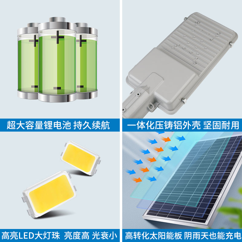 Outdoor Waterproof Spot Solar Power Led Street Light Split Type With Solar Panel for Road