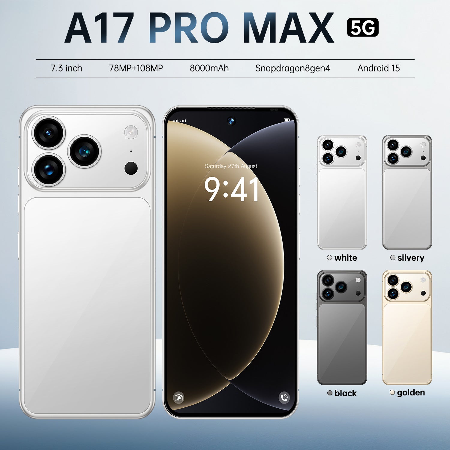 Popular A17 Pro Max Android7.3Inch Smart5G Mobile Phone16+1T Source Factory AliExpress TK
