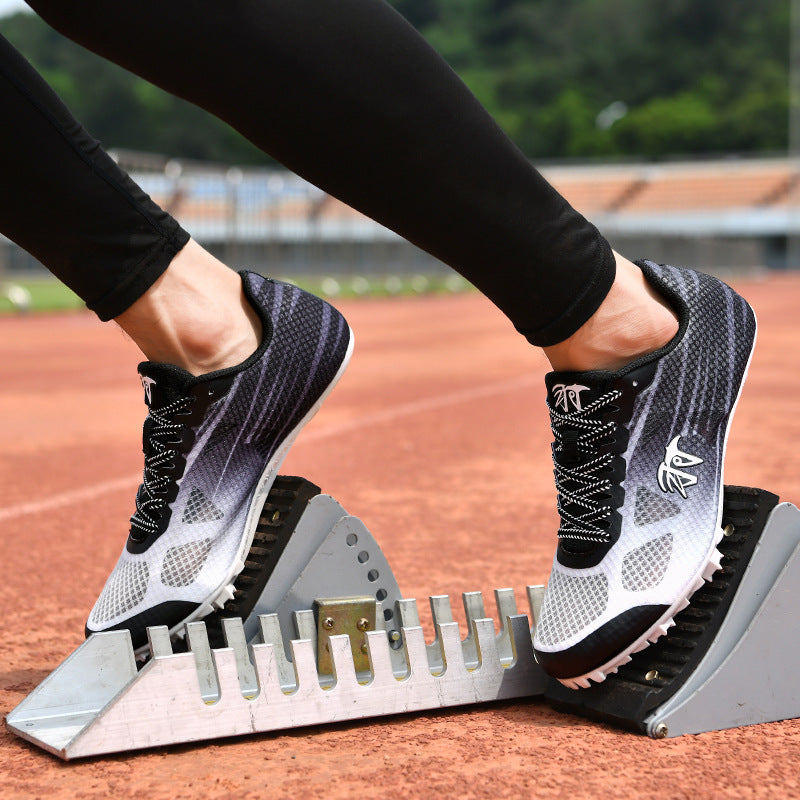 New Track and Field Spikes Men's Full Palm Carbon Plate7Student Physical Education Training Running Shoes for Long Jump and Middle Distance Running for Women