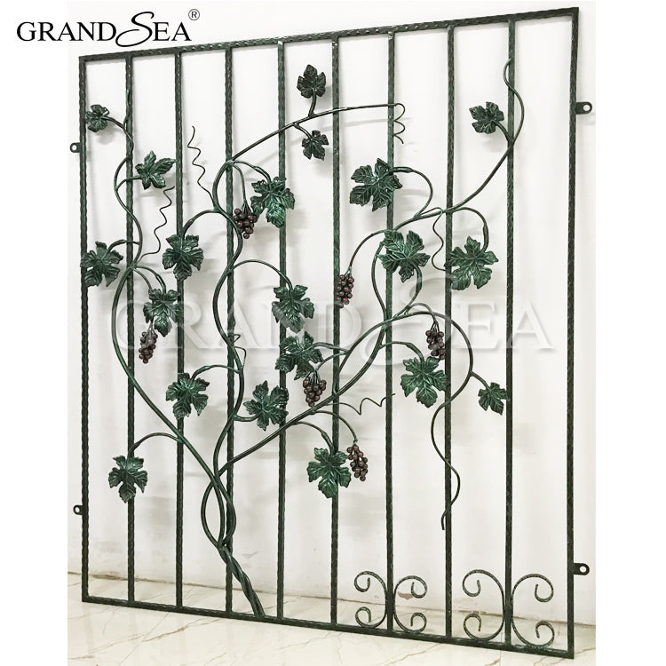 French Wrought Iron Modern Security House Window Grill Security bar