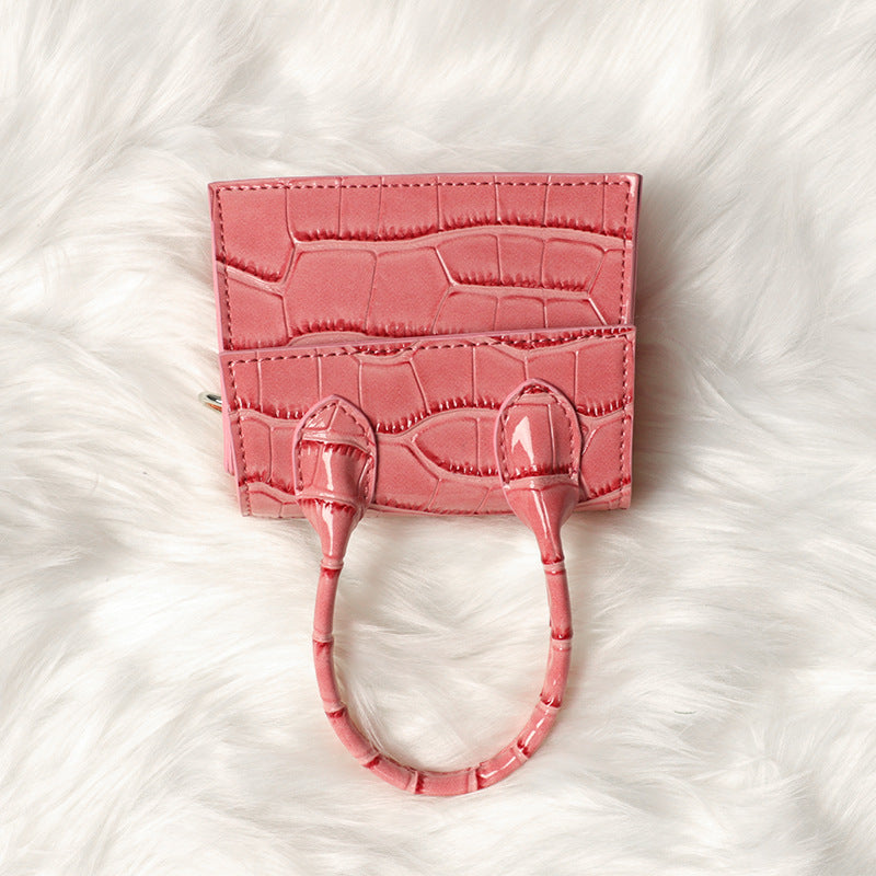 2020New PU Leather Small Square Bag Trendy Crossbody Women's Bag Stone Pattern Handbag Mini Bag minibags