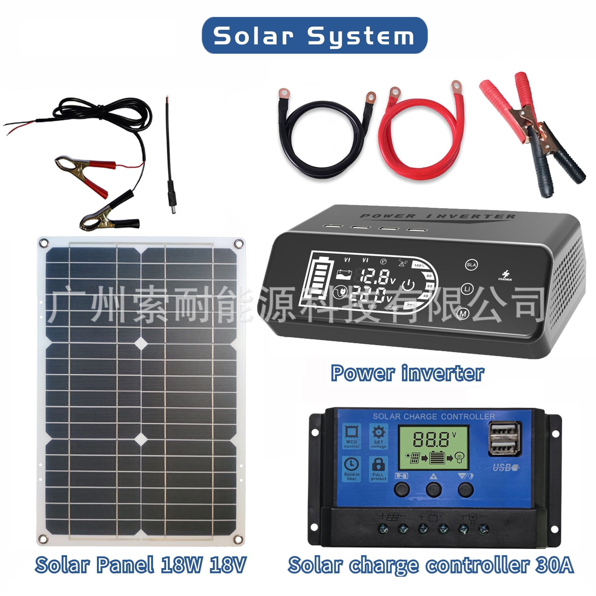 Solar Energy Kit System: 12V 1000W Inverter Controller Solar Panel Solar System