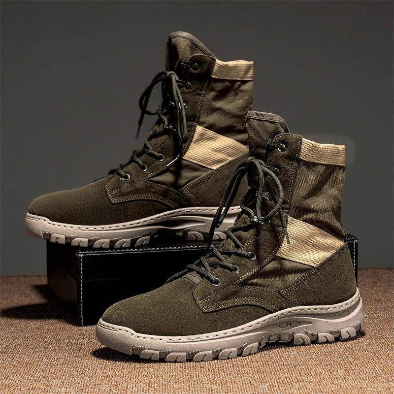 Martin Combat High-Top Anti-Slip Winter Breathable Hiking Tactical Outdoor Wear-Resistant Climbing Shoes Desert