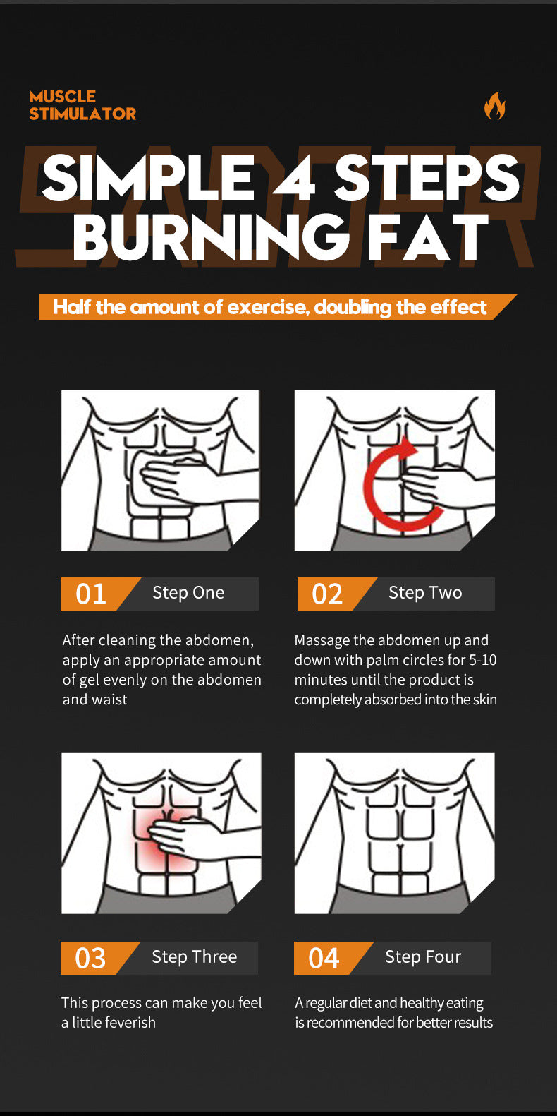Full English Men's Abdominal Shaping Heating Cream60g SADOER Waist and abdomen slimming cream  wholesale