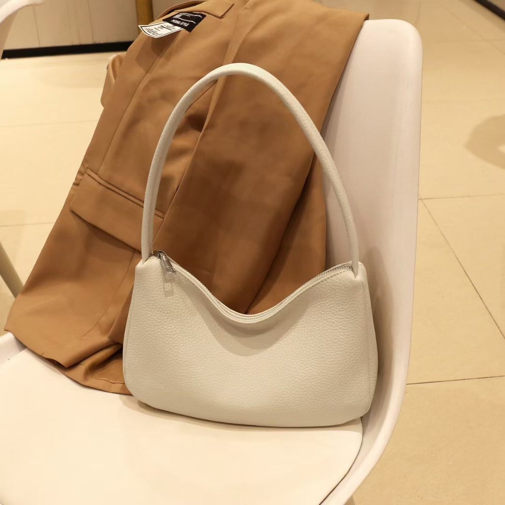 Guangzhou Luggage2025New Niche Simple Women's Bag Summer Versatile High-End Large Capacity Genuine Leather Underarm Bag