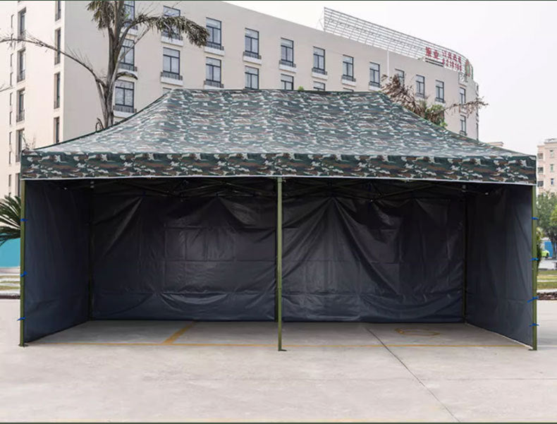 Four-Legged Umbrella Outdoor Sunshade Rain Shelter Tent Camouflage Outdoor Shelter Quality Expansion Folding Stall Umbrella Four-Corner Shelter