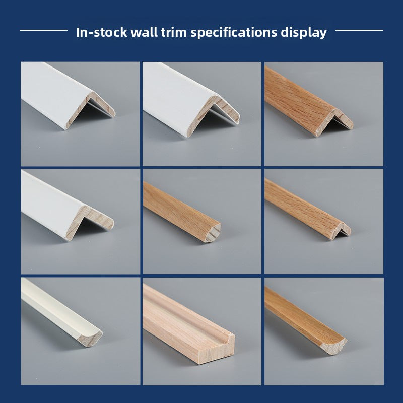 Corner trim for living room, edge protection for wall corners, anti-collision protective strip, decorative trim for doorway, solid wood corner guard strip
