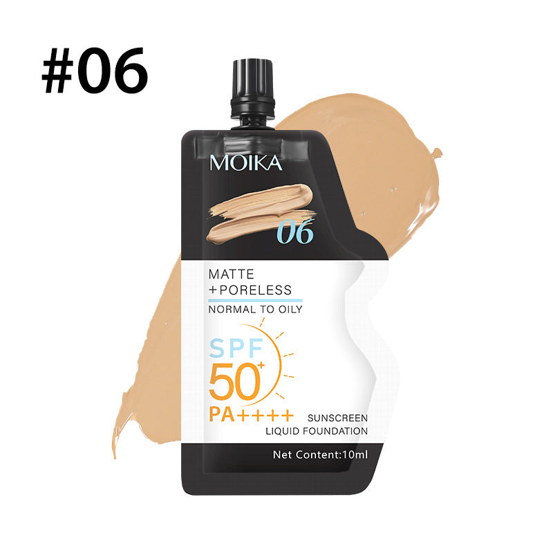 Full Moisture Sunscreen Foundation Oil Control Non-Cakey Concealer Primer for Dry Skin Non-Caking