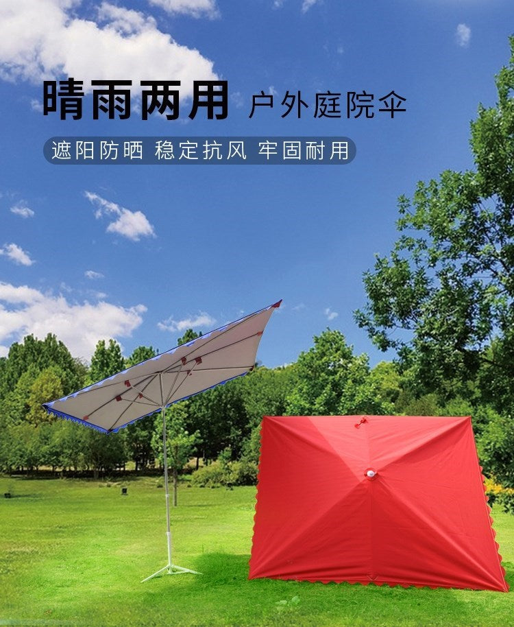 Outdoor Stall Sunshade Umbrella Shop Front Commercial Square Folding Telescopic Slope Umbrella Sun Protection Thickened Rain Shelter