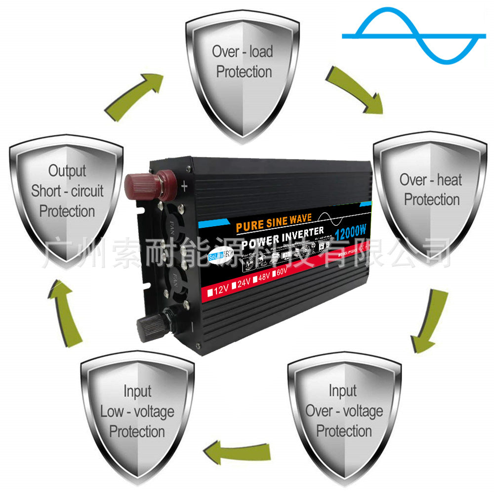 Automotive Pure Sine Wave Inverter1300W Outdoor Adapter Converter12V24V48V60V Turn110V220V