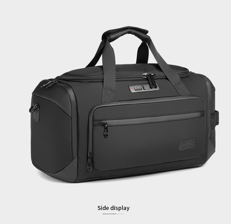 OZUKO Travel Bag Fitness Handbag Large Capacity Dry Wet Separation Can Be Inserted Into The Trolley Short Distance Business Trip Sports Men's Bag