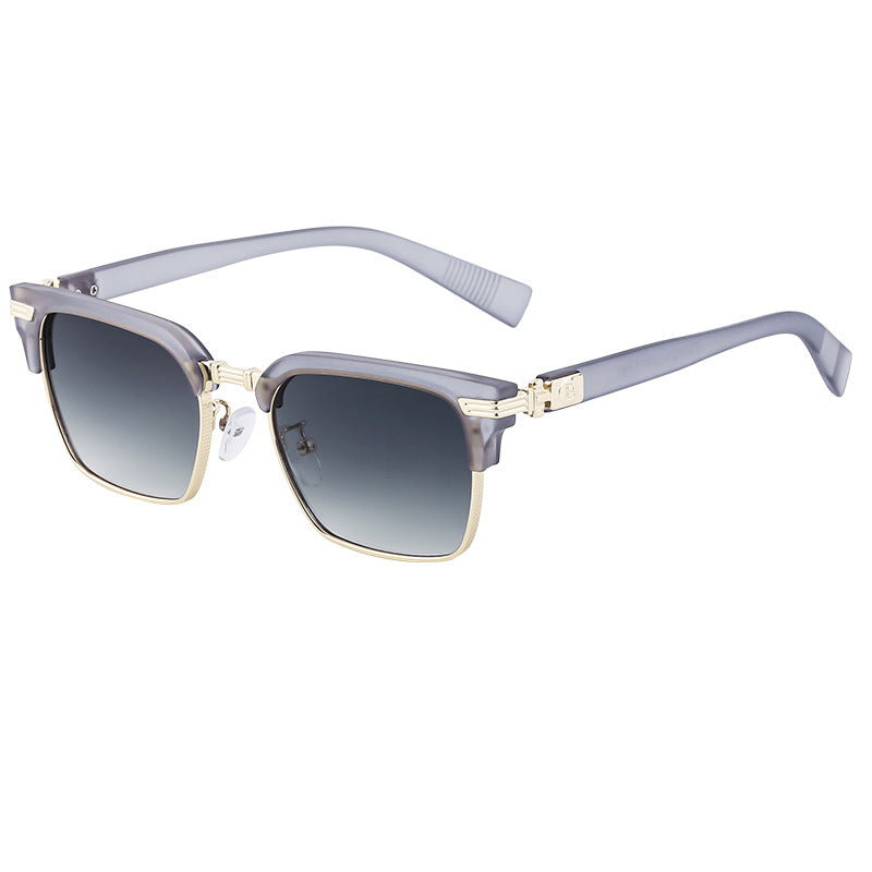 New Retro Square Frame Sunglasses Unisex Eyebrow Frame UV Protection Sunglasses Double Bridge Glasses shades