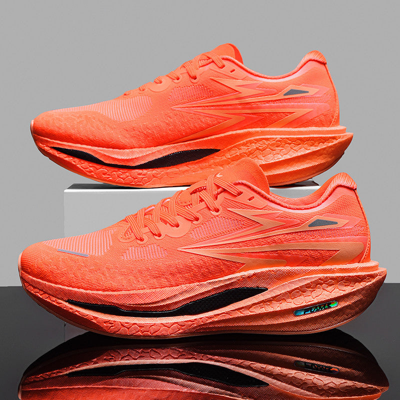 Fashion Four Seasons New Popcorn Carbon Plate Breathable Couple Running Shoes Comfortable Unisex Sports Shoes