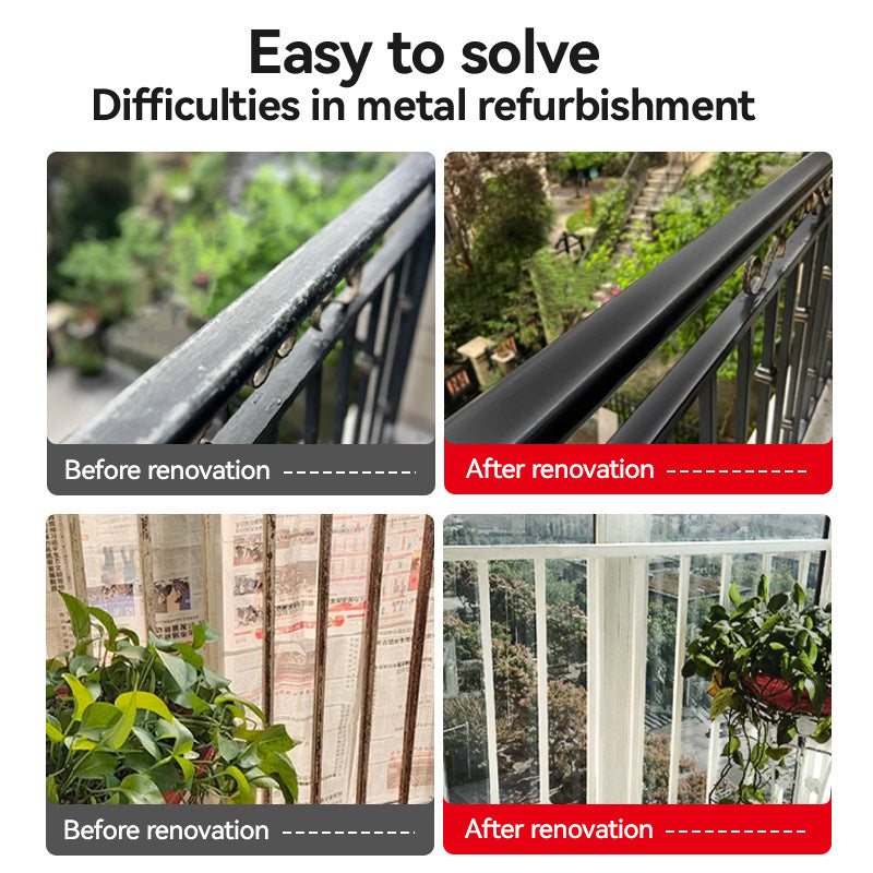Metal Brush Paint Iron Door Window Railing Anti-Rust Water-Based Paint Balcony Renovation Color Change Coating Coloring