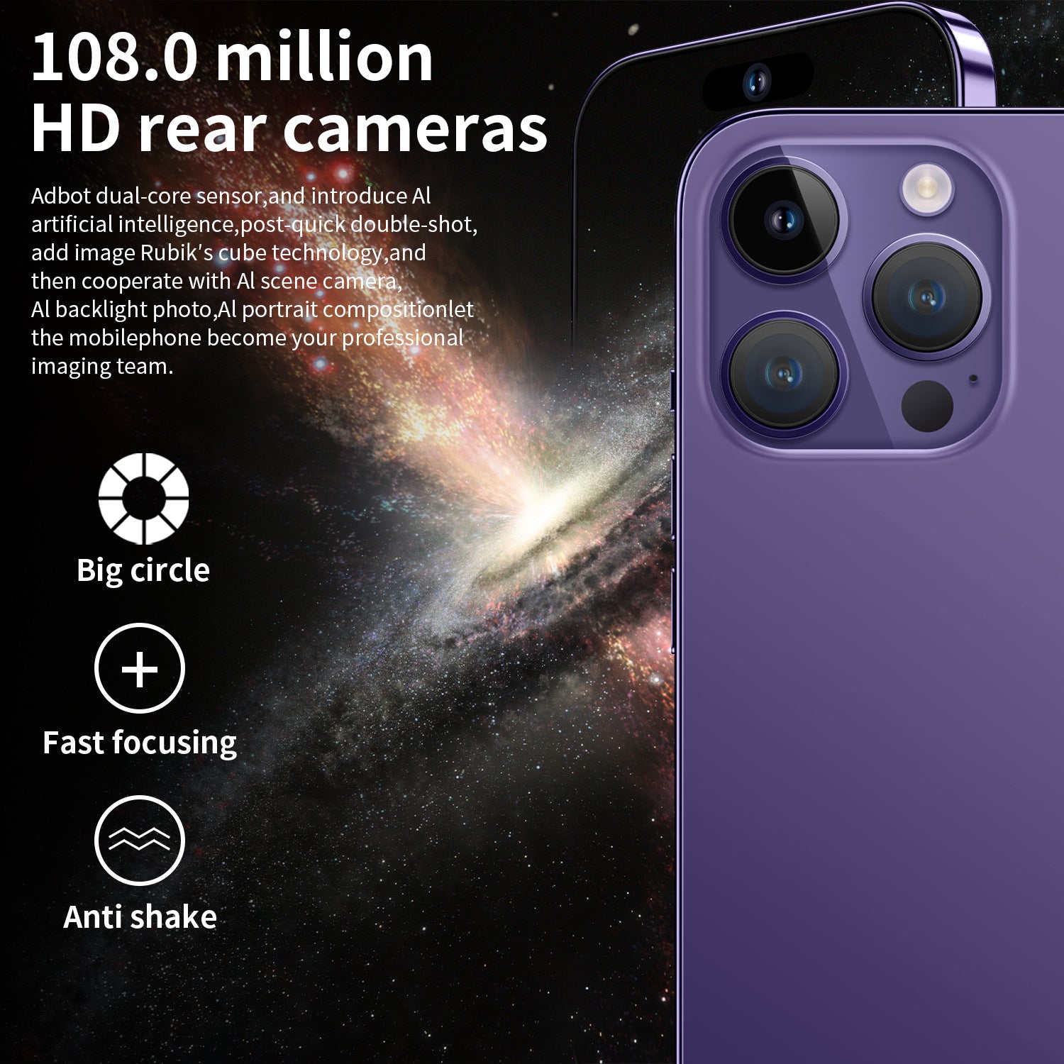 Specially designed for smartphones I15ProMax Super Large Screen16+1T Factory Direct Wholesale(Popular)