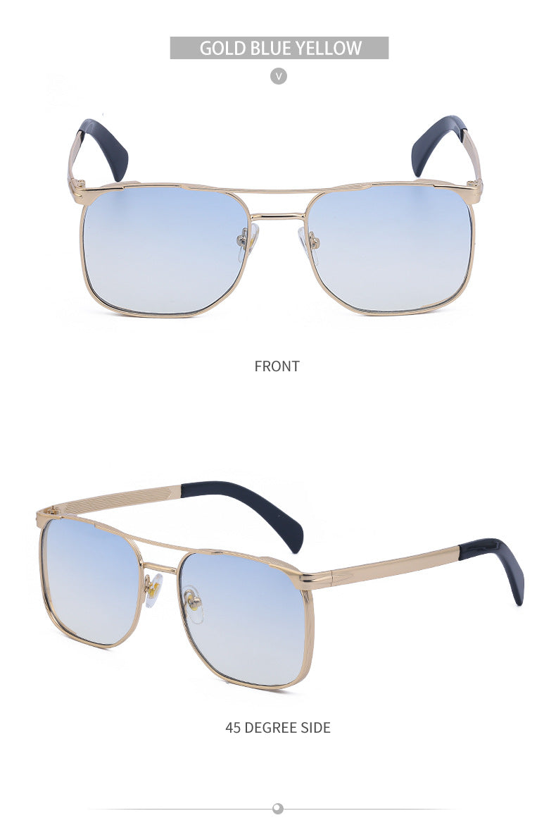 Men's Sunglasses Driving Fashion Internet Celebrity David Same Style Square Frame Sunglasses Men's Trendy Outdoor Hiking Glasses shades