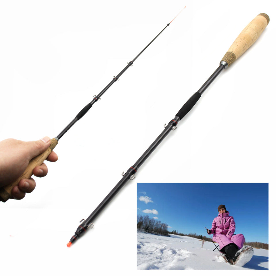 European and American Ice Fishing Rod Carbon Winter Fishing Rod Shrimp Rod Raft Rod Ultra-light Portable Winter Fishing Rod Fish Rod