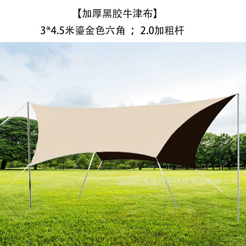 Camping Tarp Wholesale In Stock Camping Tent Outdoor Sunshade Portable Sun Protection Rainproof Tarp Tent
