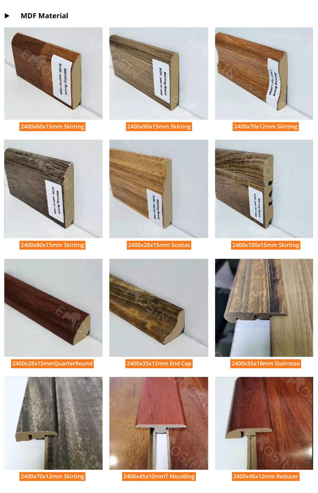 Spc Laminate Floor Skirting Board Accessories