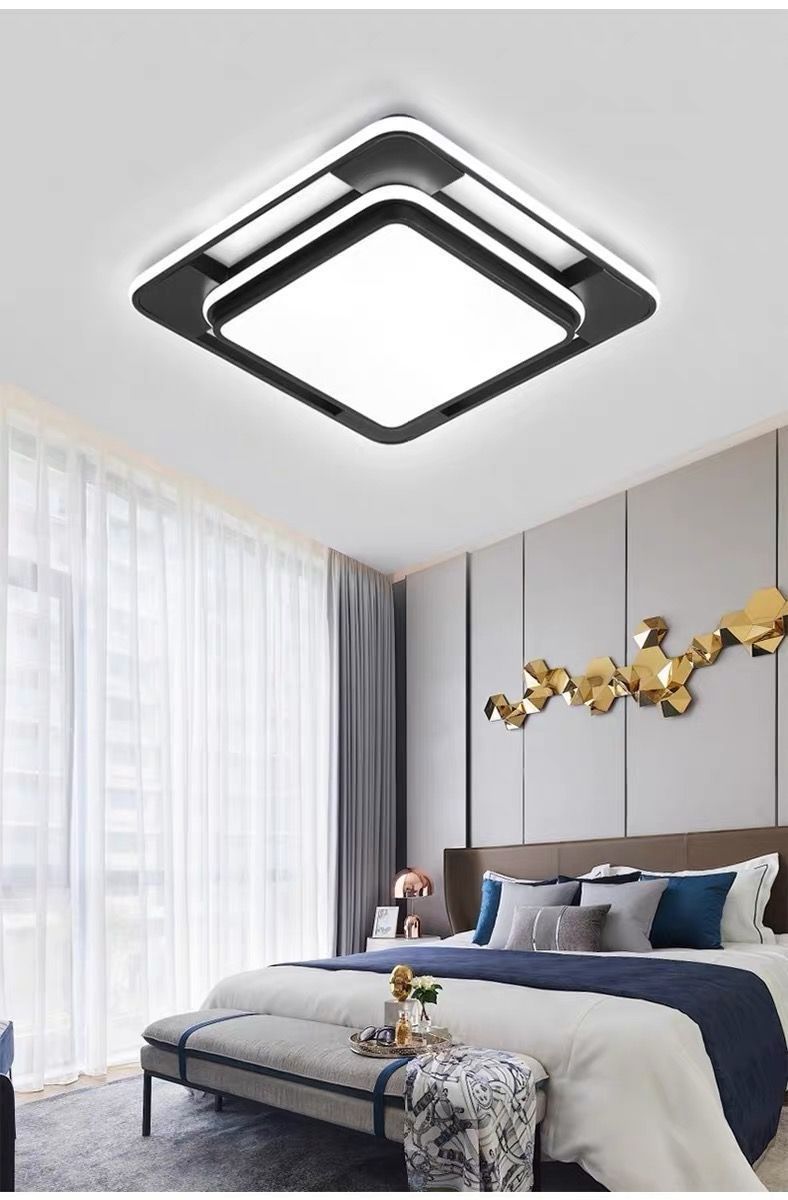Living Room Main Light Fixture Minimalist Bedroom Light Square Living Room Large Light Door Installation Internet Celebrity Chandelier Whole House Package