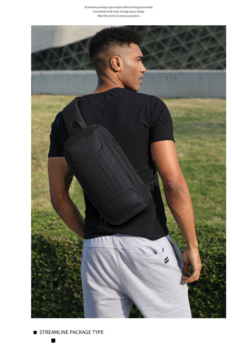 ozuko New Men's Chest Bag Casual Versatile Crossbody Bag Waterproof Anti-theft Men's Bag Crossbody Bag High-end Feel