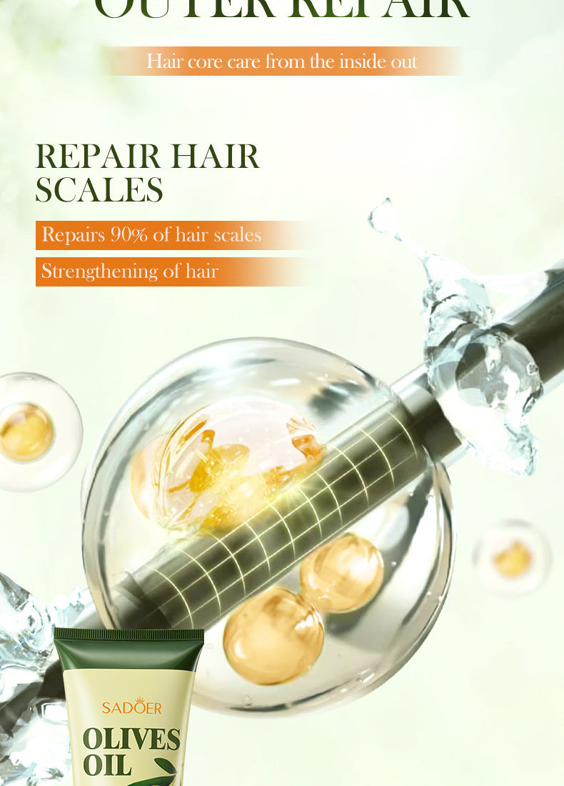 Olive Oil Hair Mask SADOER Repair Smooth Nourishing Hair Conditioner Cross-Border Wholesale
