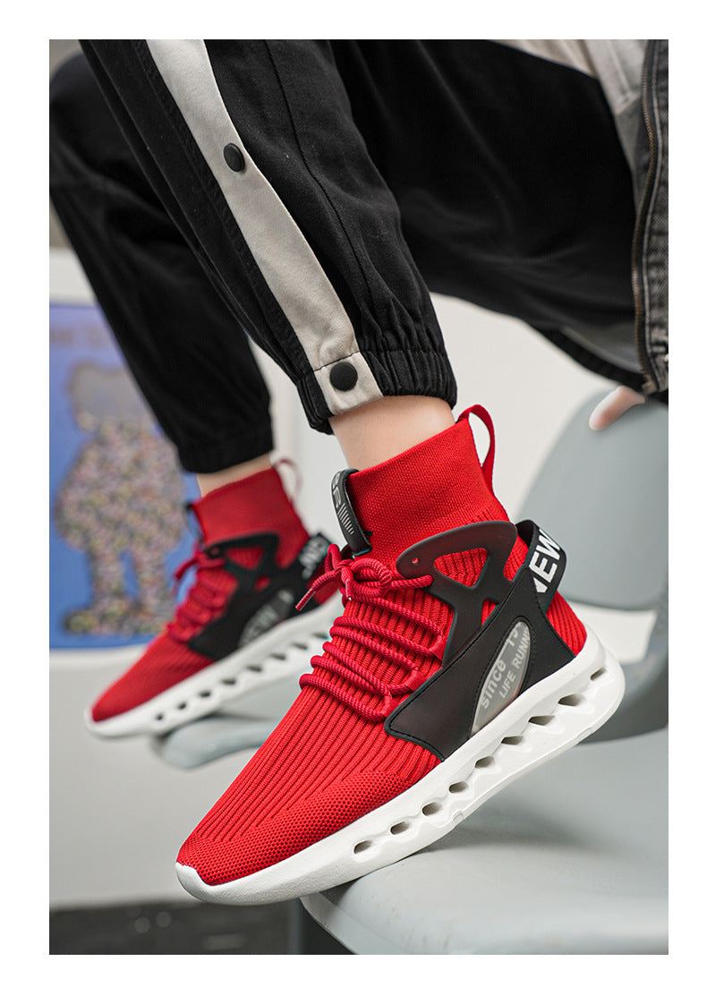 Autumn Winter New Large Size Men's Casual Shoes Youth High-top Shoes Blade Sports Shoes Versatile Running Trendy Shoes