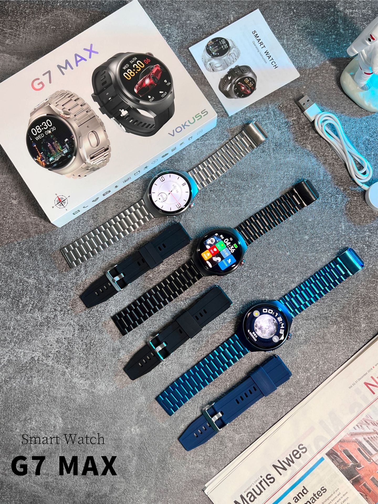 G7 Max Smart Watch1.52inch Bluetooth call, heart rate monitor, step counter, sleep monitoring, message notifications, exercise