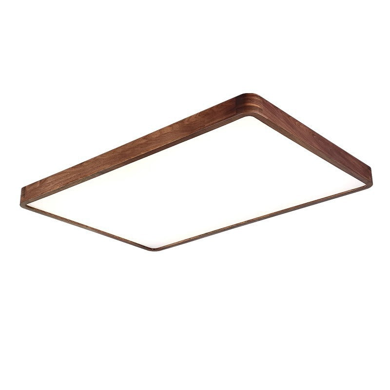 Ceiling Light Black Walnut Elegant Solid Wood Master Bedroom Light Chinese Style Ultra-thin Living Room Light Whole House New Chinese Style Package