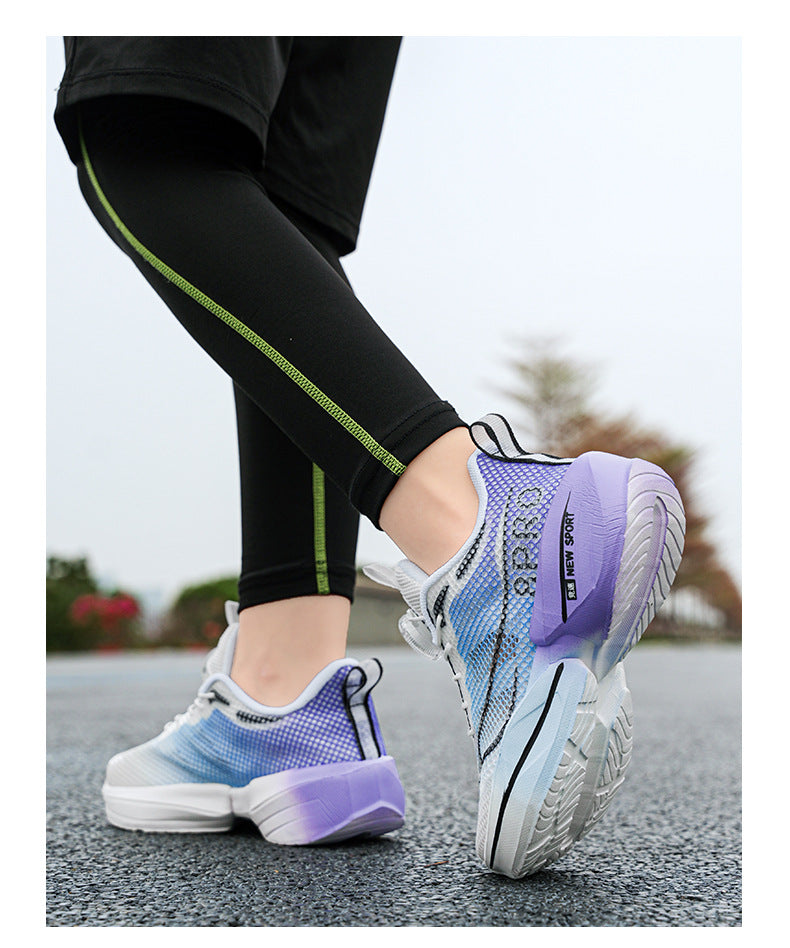 Red Rabbit Breathable Mesh Children's Rotating Buckle Trendy Shoes Boys' Non-Slip Wear-Resistant Sports Shoes Girls' Casual Mesh Running Shoes