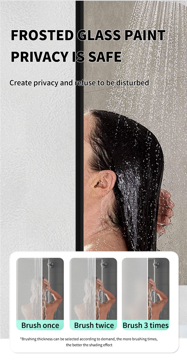 Frosted Glass Paint Light Blocking Opaque Glass Paint Bathroom Glass Window Sandblasting Frosted Glass Film Paint