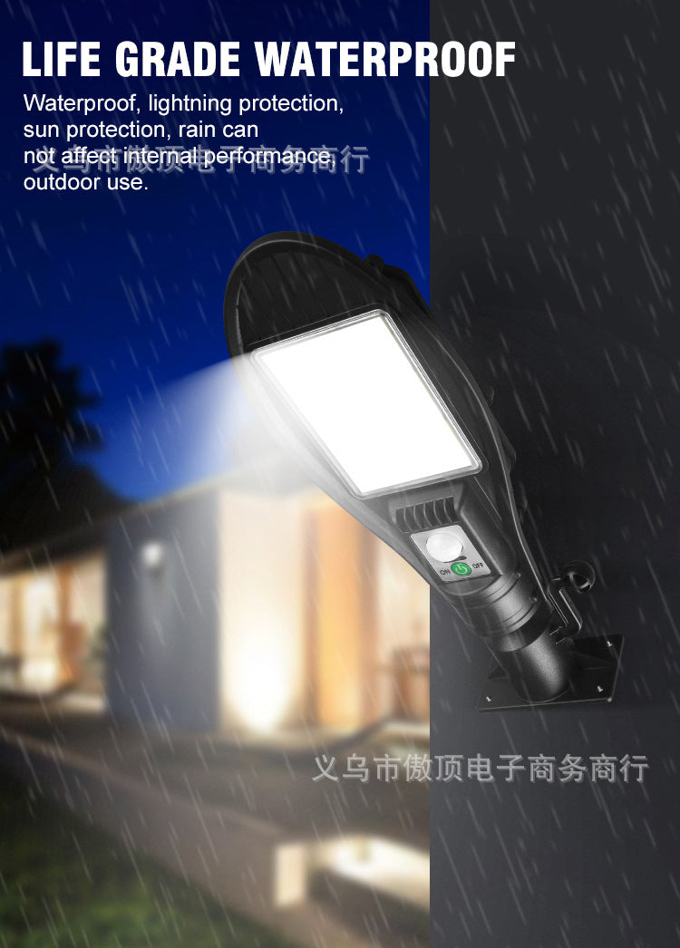 Outdoor Solar Light Human Body Sensing Wall Light Integrated Street Light with Remote Control Garden Light Waterproof Garden Light