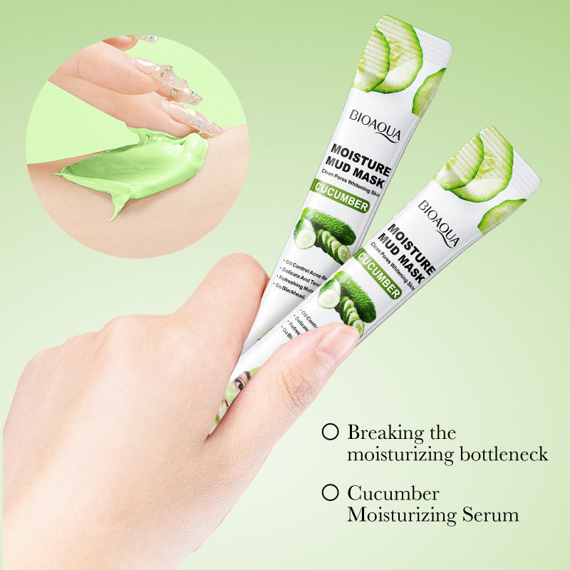 Cleansing Mask BIOAOUA Cucumber Pore Cleansing Smear-On Portable Mud Mask  Foreign Trade Wholesale
