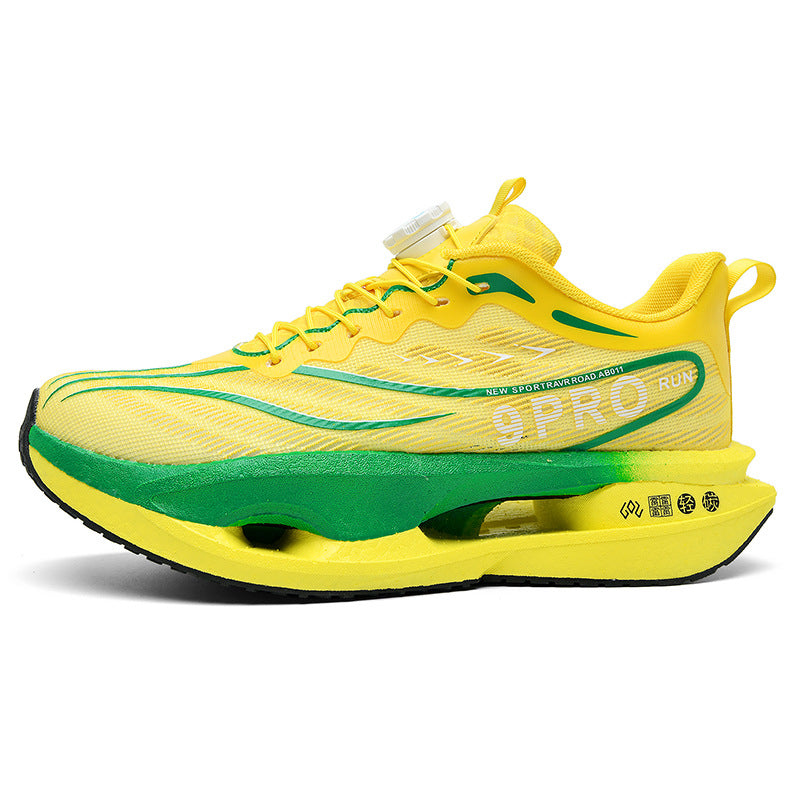 Red Rabbit9PRO Summer Breathable Jacquard Lightweight Sports Shoes with Rotating Buckle Casual Shoes Popcorn Carbon Plate Hollow Running Shoes