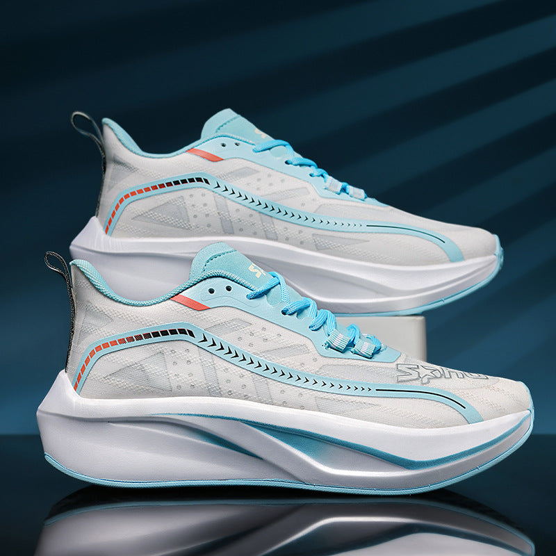 Summer Professional Marathon Soft Sole Mesh Breathable Sports Shoes Thin Running Shoes Men's Racing Long Distance Sports Shoes