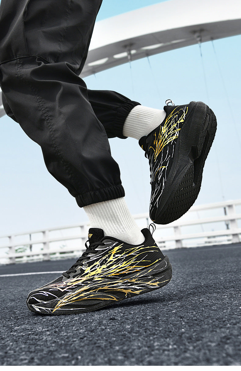 Zhi Jing5Generation pro Full-length Carbon Plate Casual Versatile Running Shoes for Teenagers Professional Lightweight Breathable Shock-absorbing Sports Shoes