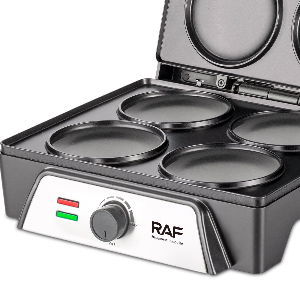 RAF European Standard Pancake Maker for Home Use, Multifunctional Sandwich Heater, Dorayaki Cookie Breakfast Machine R2520
