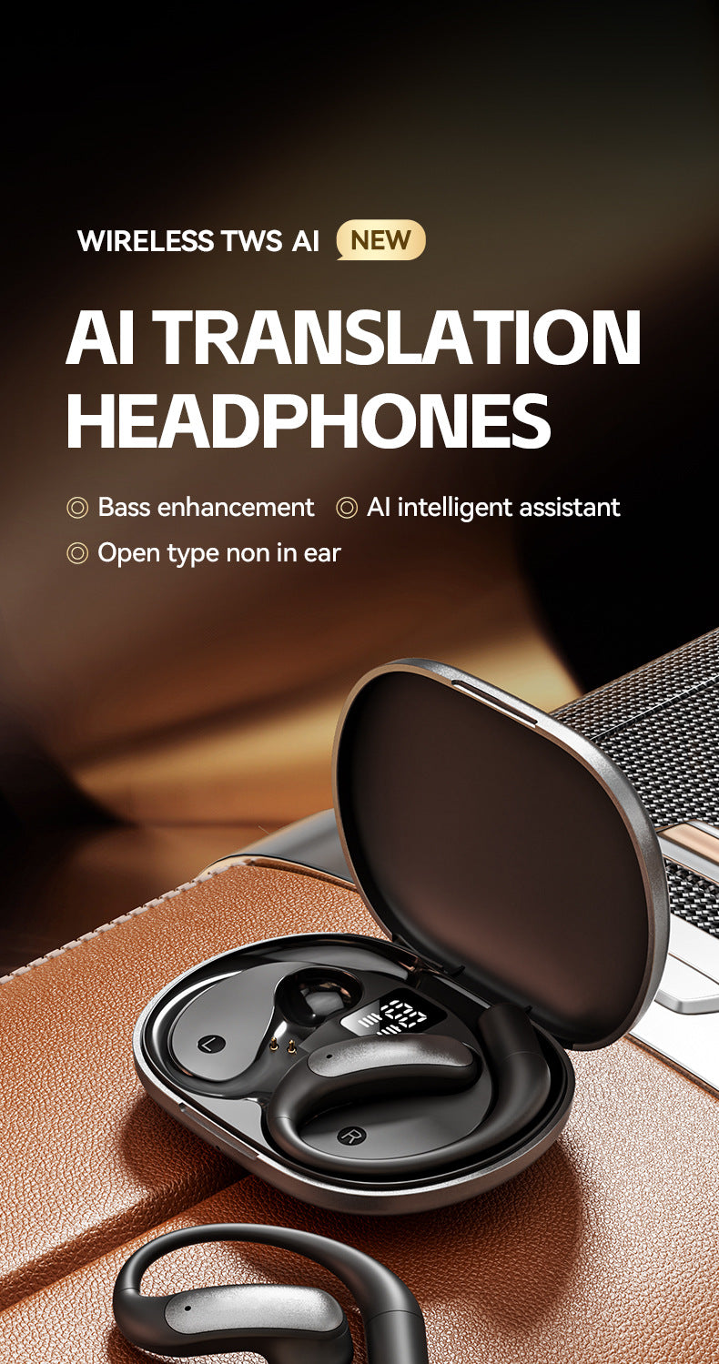 Popular M127AI Translation Long Battery Life Over-Ear Headphones Non-In-Ear Private Model Noise Cancelling Wireless Bluetooth Headphones