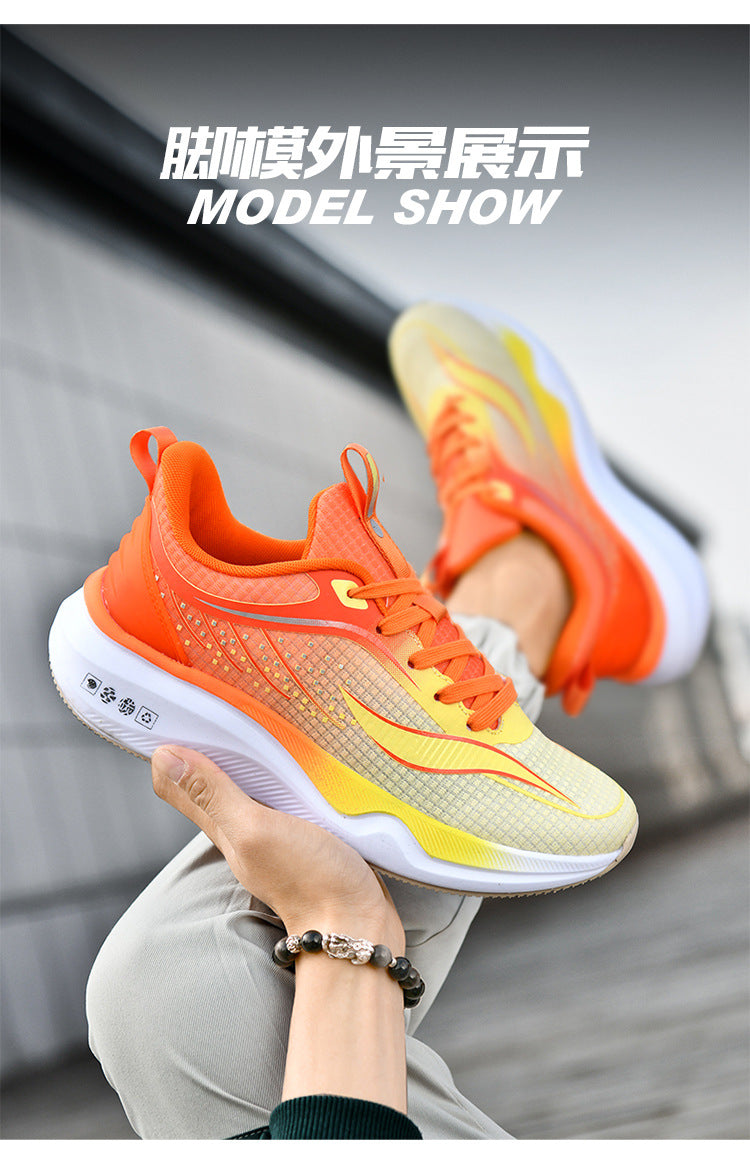 Spring and summer new style comfortable breathable running shoes racing soft sole shock-absorbing youth boys' wear-resistant non-slip sports shoes