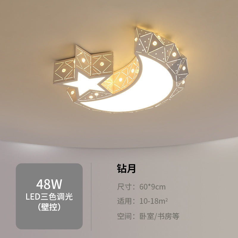 New Bedroom Lamp Simple Fashion Children's Room Lighting Warm Romantic Living Room Decor Creative LED Ceiling Lamp