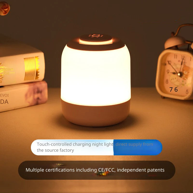 Rechargeable Touch led Night Light Nighttime Nursing Bedside Lamp Dormitory Desk Lamp Atmosphere Tap Lamp
