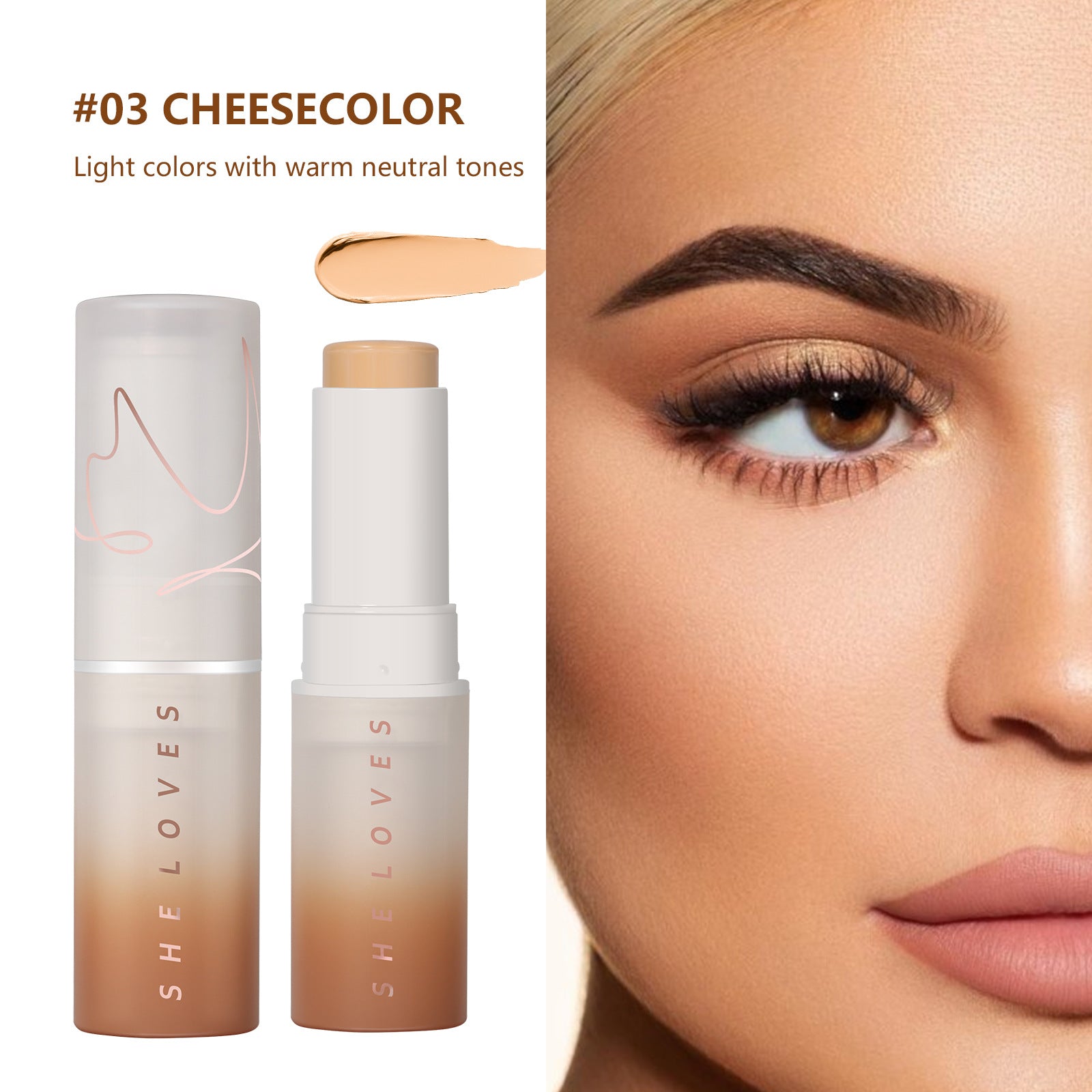 Exclusive Supply sheloves Matte Foundation Stick Concealer Foundation Liquid Non-Cakey Foundation Cream Long-Lasting Foundation Cream