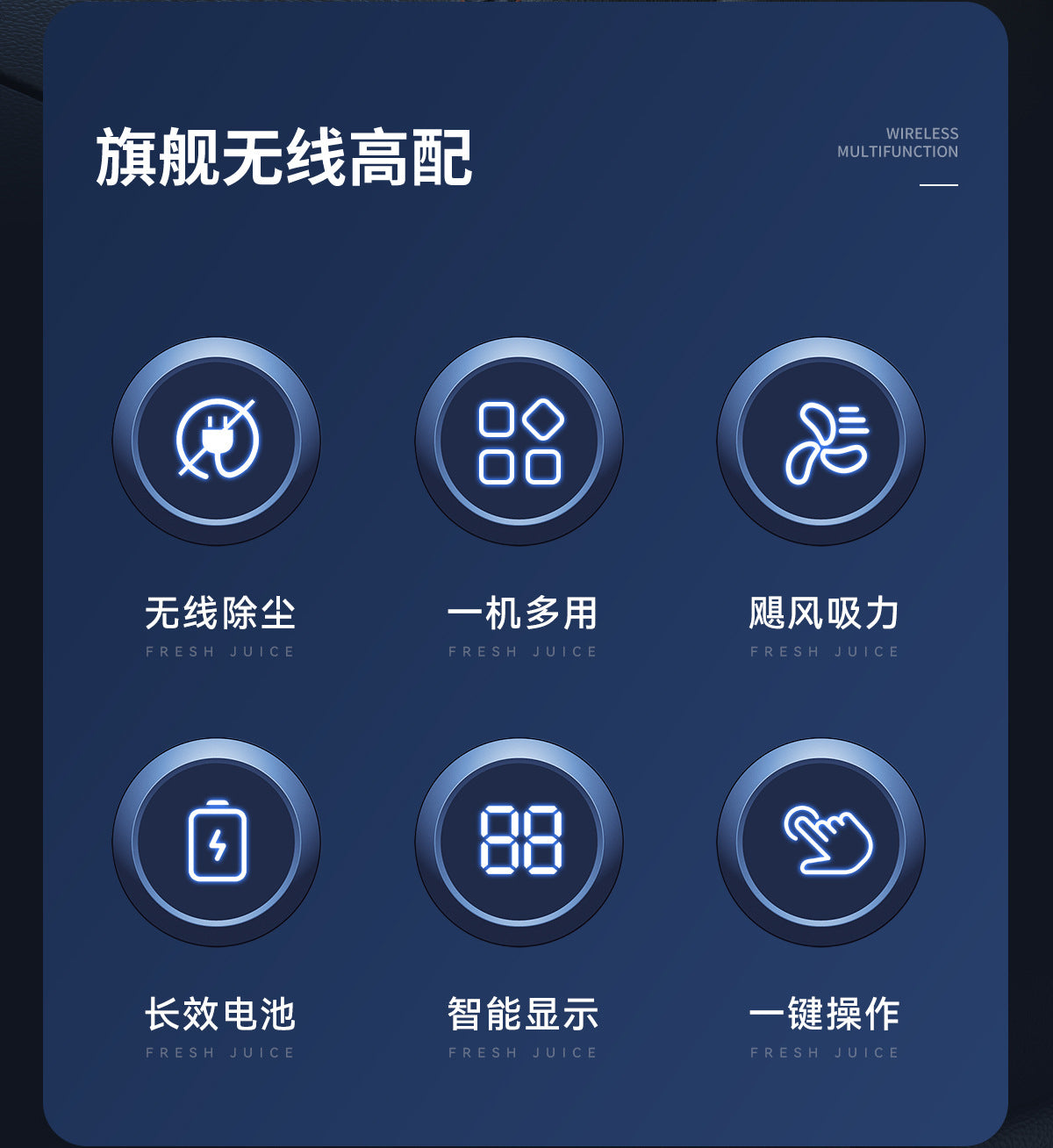 Wireless Vacuum Cleaner Portable Handheld Car Household Strong Suction Brushless Dust Blower High Power Vacuum Cleaner