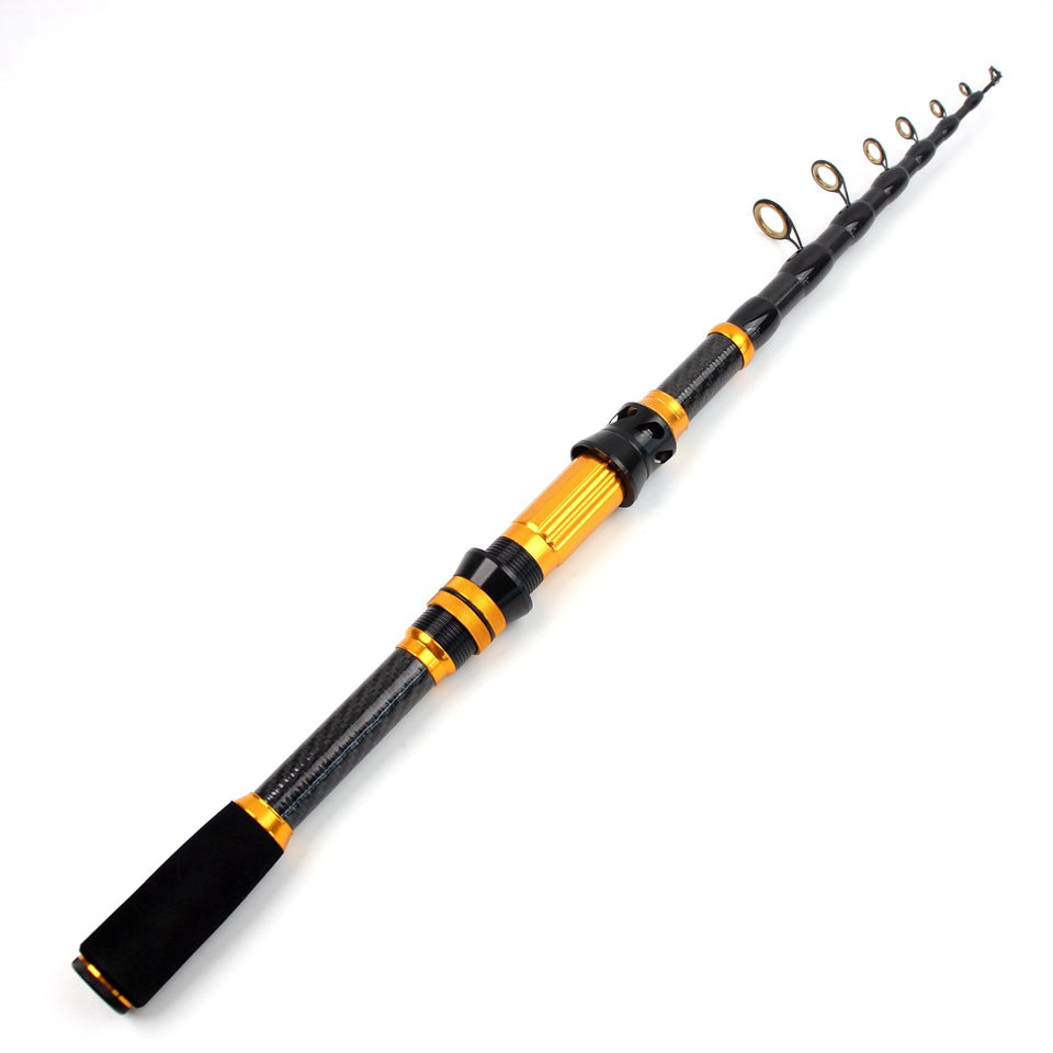 Manufacturer Wholesale New Short Section Sea Rod Carbon Fiber Telescopic Universal Fishing Rod Portable Lure Rod European and American Fishing Gear