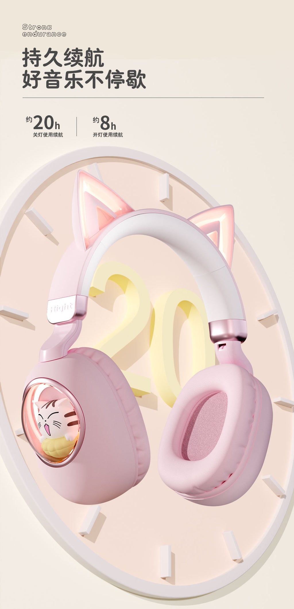Hot-selling Wireless Over-ear Bluetooth Headphones Long Battery Life High Sound Quality Student Children's Headset