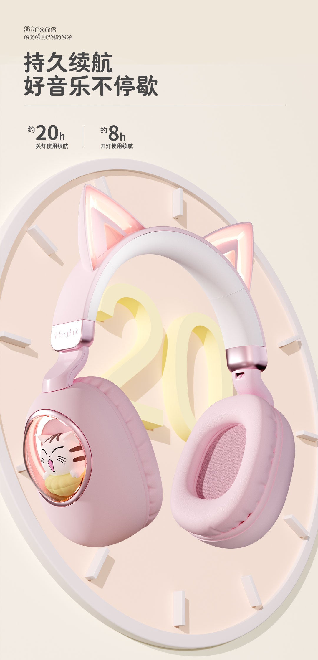 Hot-selling Wireless Over-ear Bluetooth Headphones Long Battery Life High Sound Quality Student Children's Headset