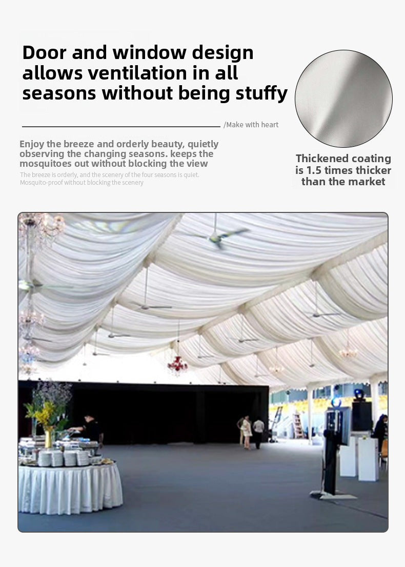 Outdoor European Style Wedding Tent Large Canopy Banquet Wedding Event Warehouse Shed Storage Logistics Tent Aluminum Alloy Tent